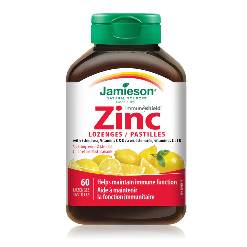 健美生Jamieson锌 含化片 柠檬薄荷口味 60粒