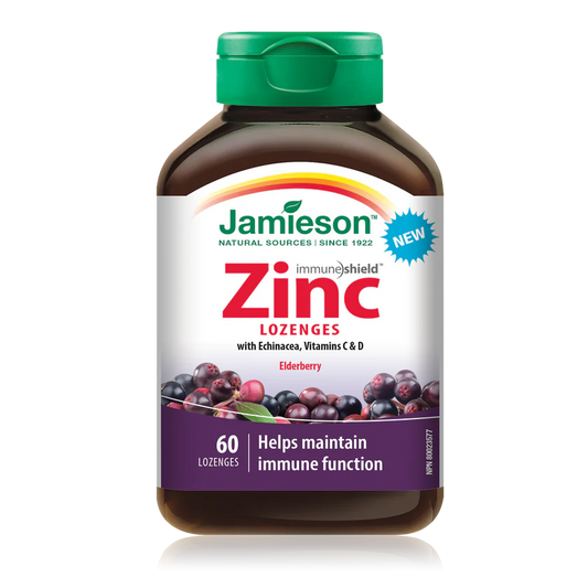 健美生Jamieson锌 含化片 黑接骨木口味 60粒